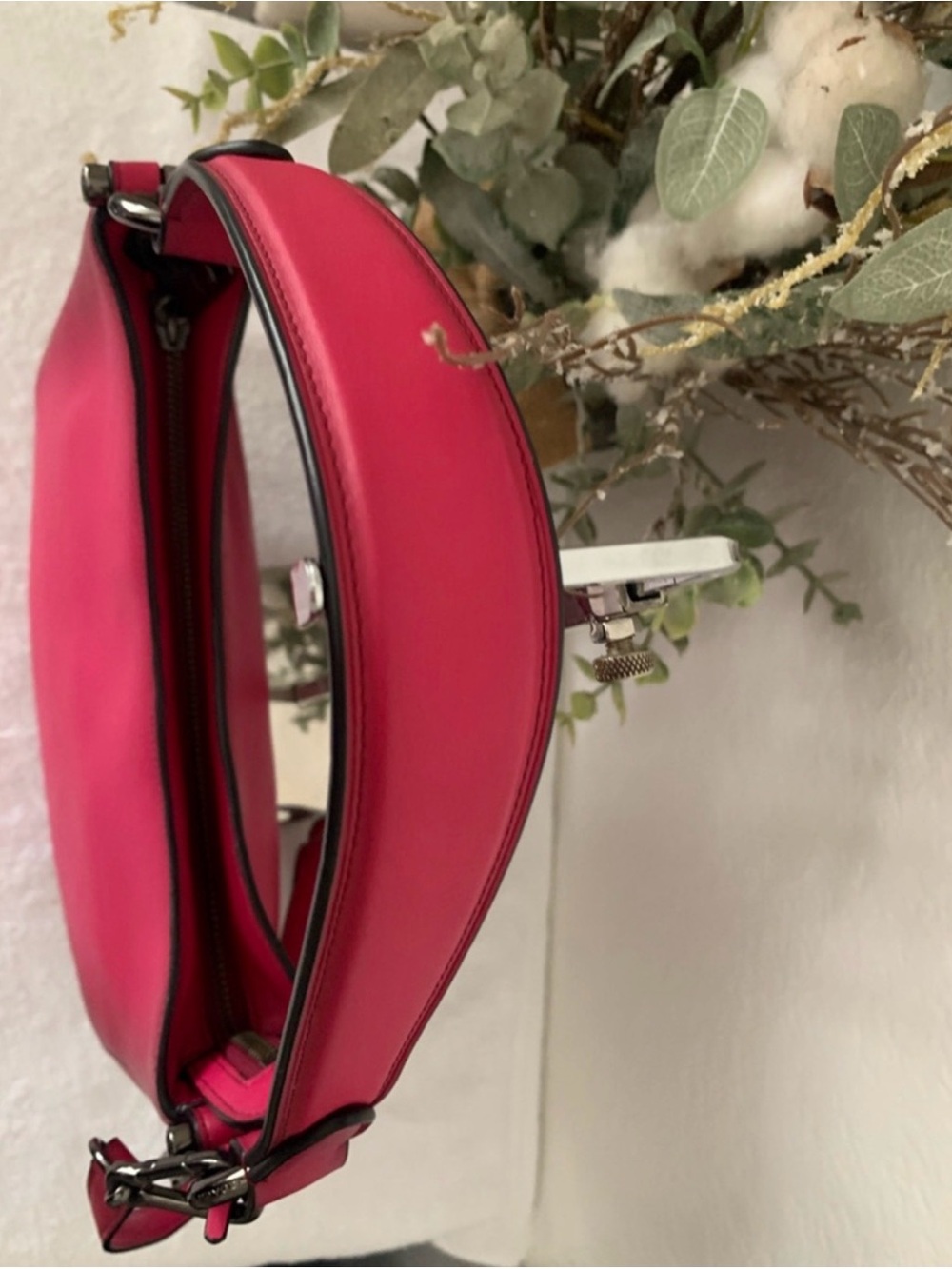 Coach Hot Pink Leather Shoulder Nomad Hobo - Picture 8 of 8